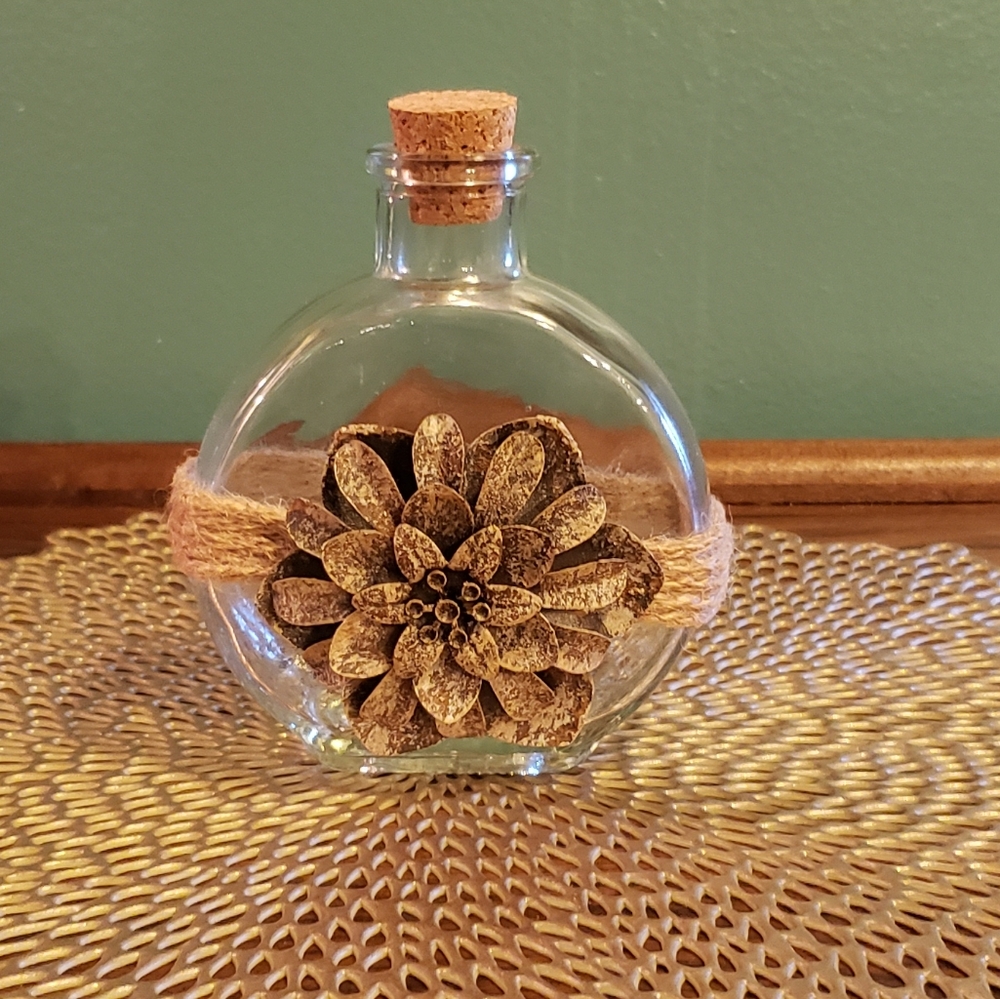 Decorative Glass Vase with Cork